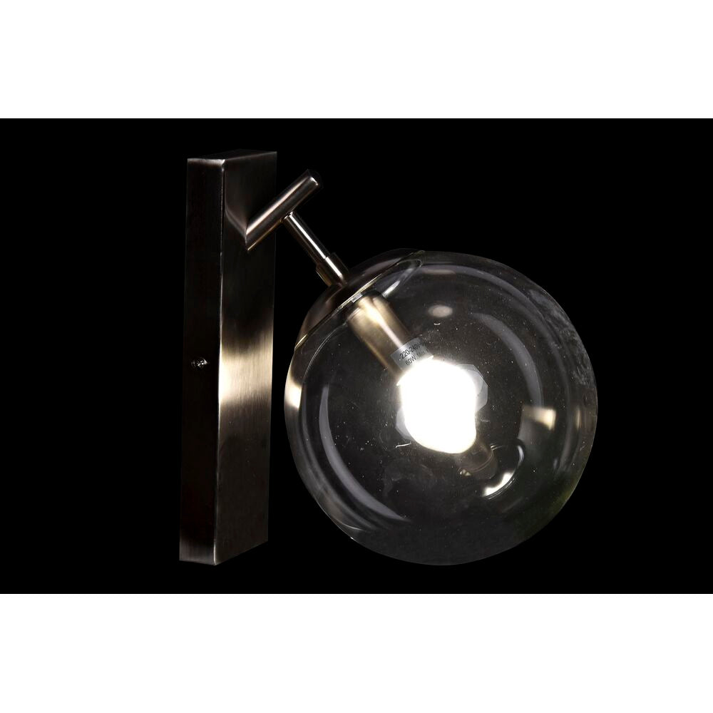 Wall Lamp DKD Home Decor 25W Glass Silver Metal 220 V (20 x 25 x 27 cm)