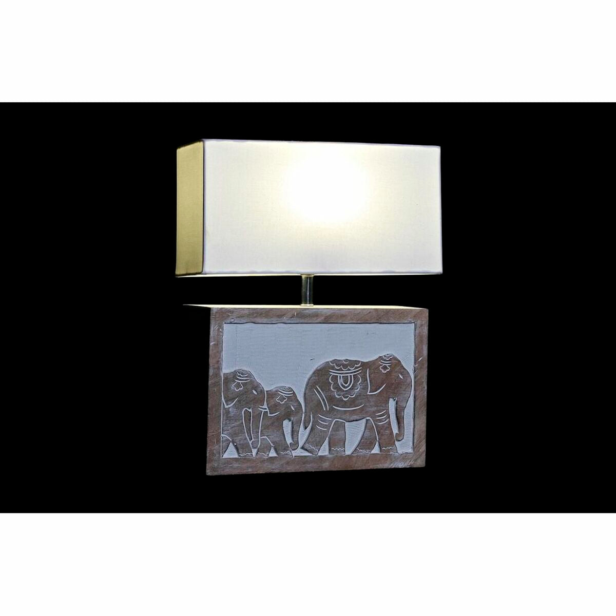 Table lamp DKD Home Decor Brown White 220 V 50 W Indio (33 x 12 x 41 cm)