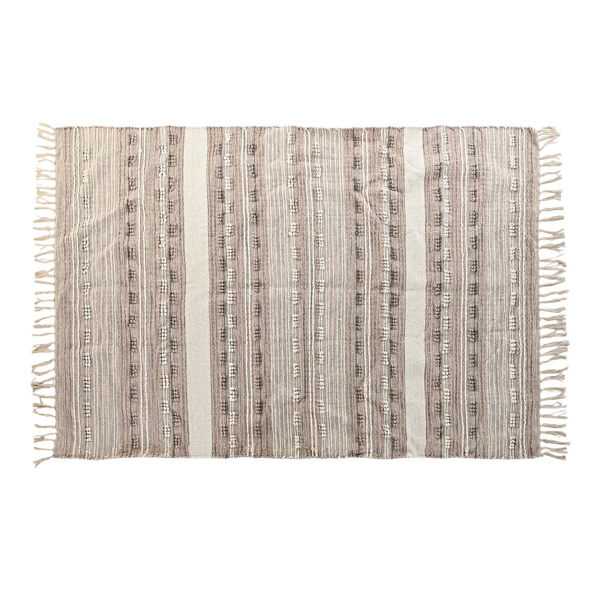 Alfombra DKD Home Decor Flecos Boho Poliéster Algodón (120 x 180 cm)