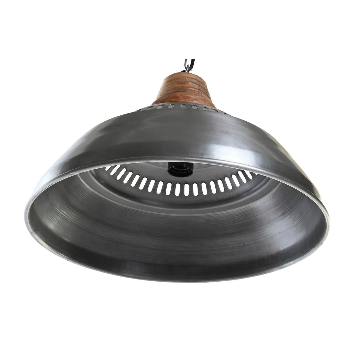 Ceiling Lamp DKD Home Decor Silver Brown Iron Mango Wood 50 W (43 x 43 x 31 cm)