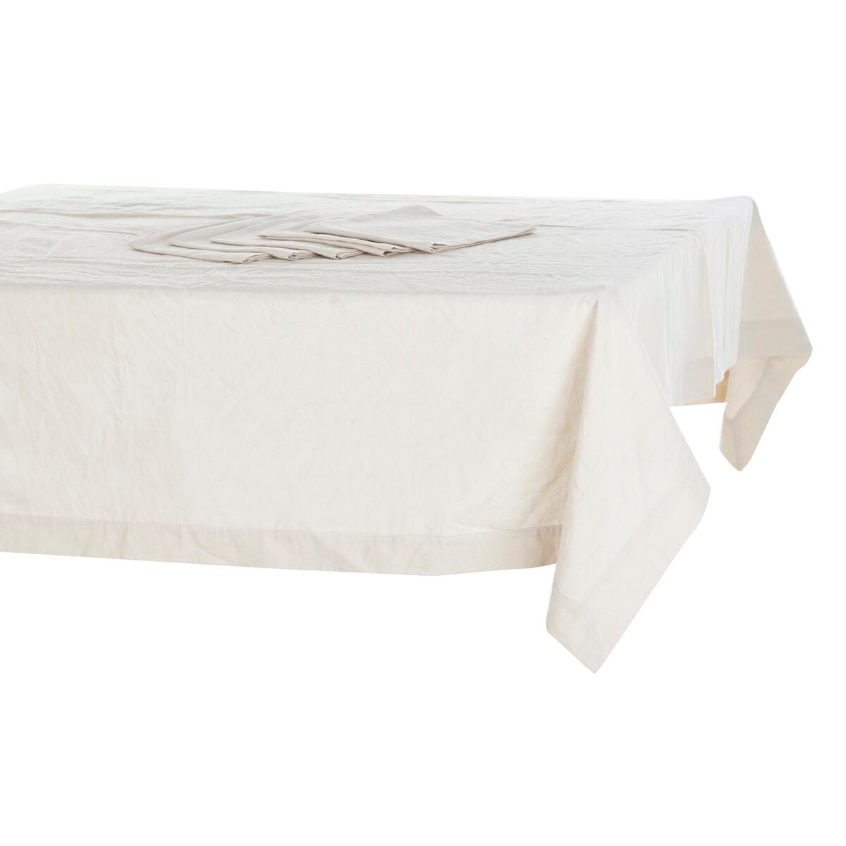 Toalha de mesa e guardanapos DKD Home Decor Bege (150 x 150 x 150 cm)