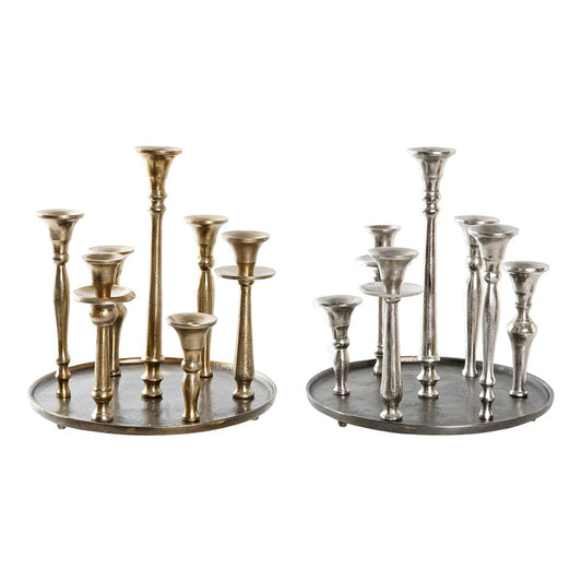 Candelabro DKD Home Decor Aluminio Moderno (29 x 29 x 30 cm) (2 Unidades)