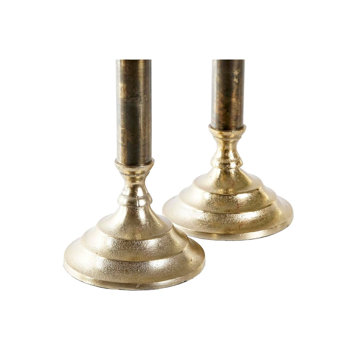 Candelabro DKD Home Decor 2 Piezas Aluminio Moderno (10 x 10 x 31,5 cm) (2 Unidades)