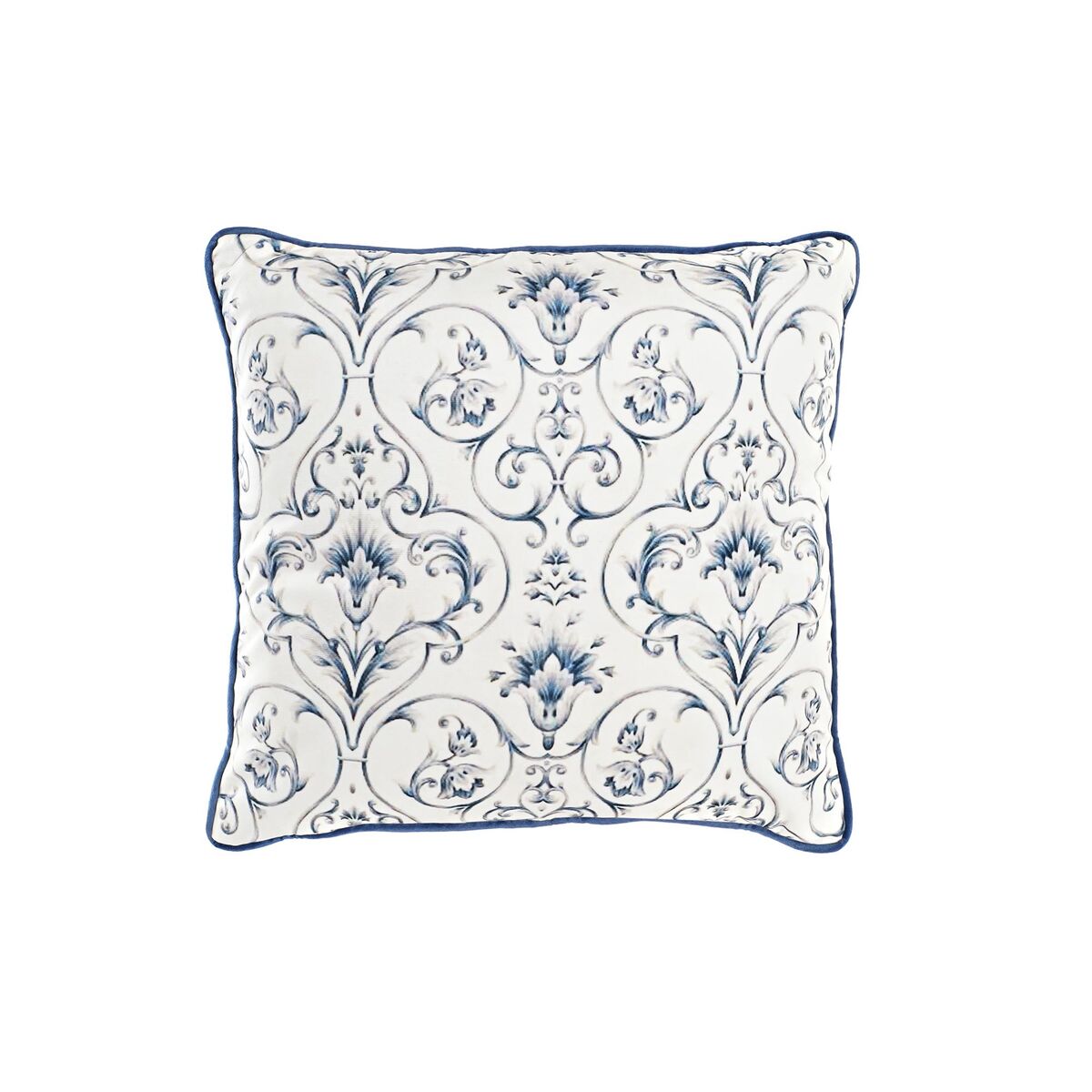 Velvet Blue Flowers Cushion