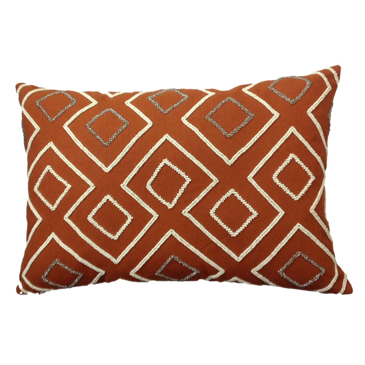 Cushion cover DKD Home Decor Terracotta Geometric (60 x 1 x 40 cm)