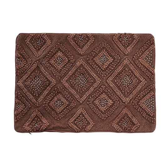 Funda de cojín DKD Home Decor Marrón Rombos (60 x 1 x 40 cm)