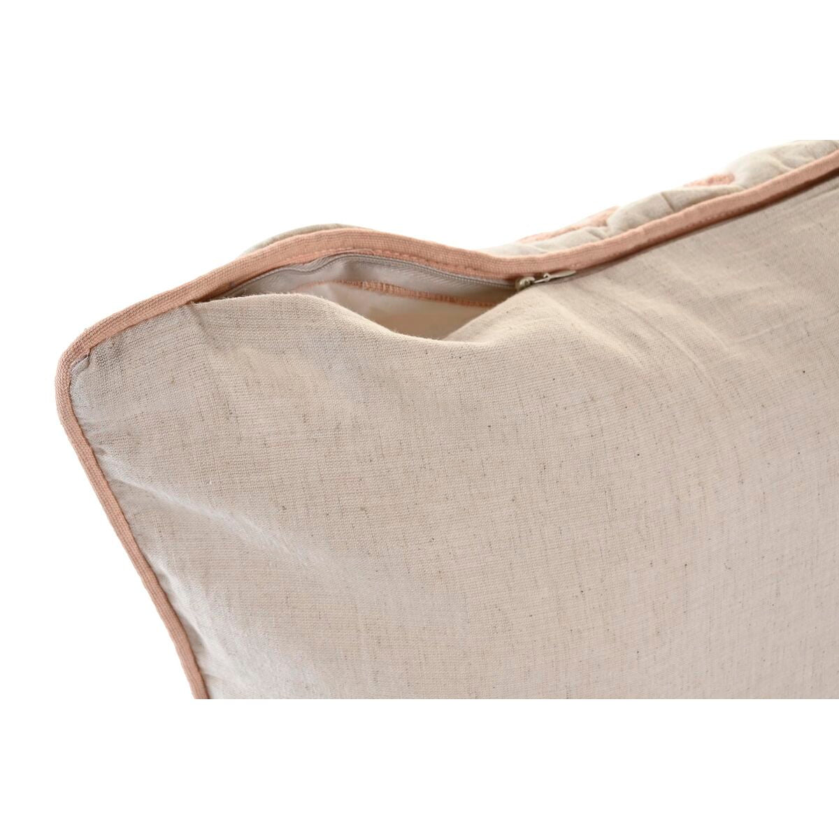 DKD Home Decor Cushion Beige Pink Polyester Cotton (50 x 15 x 50 cm)