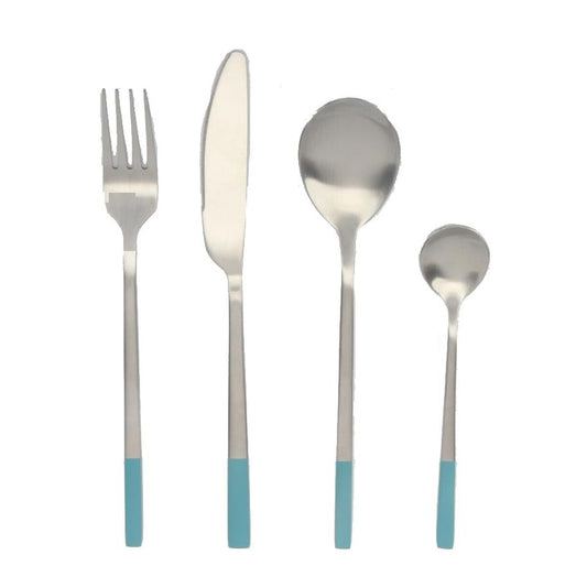 Cutlery Ribete Blue Silver Stainless Steel