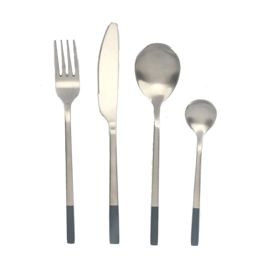 Cutlery DKD Home Decor Blue Silver Black Stainless Steel (3.9 x 2.5 x 19.7 cm) (2 x 3 x 21 cm)