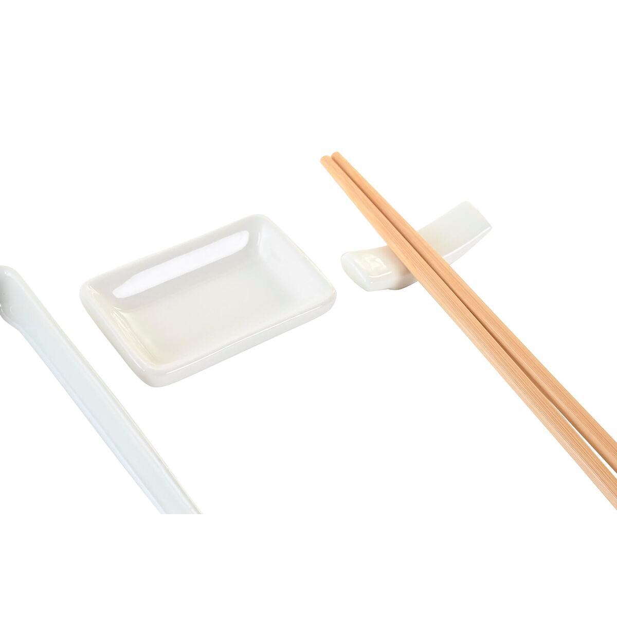 Conjunto de sushi DKD decoração de casa branco natural bambu grés oriental