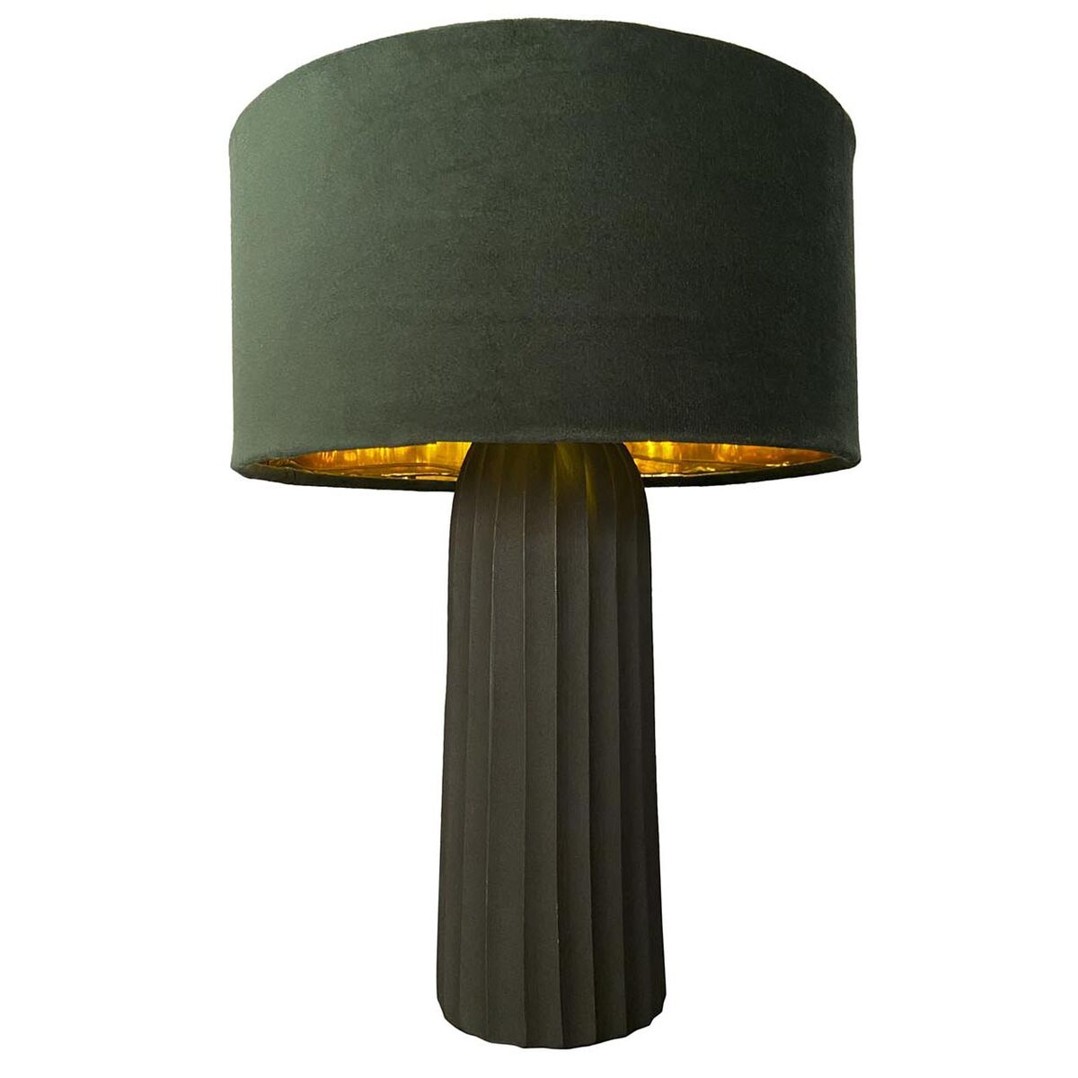 Table lamp DKD Home Decor Velvet Aluminum Green (26 x 26 x 37 cm)