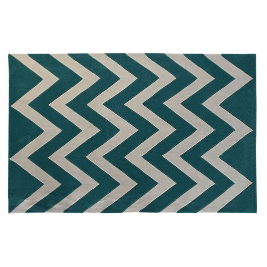 Rug DKD Home Decor Polyester Zig-zag Two-tone 120 x 180 x 2 cm