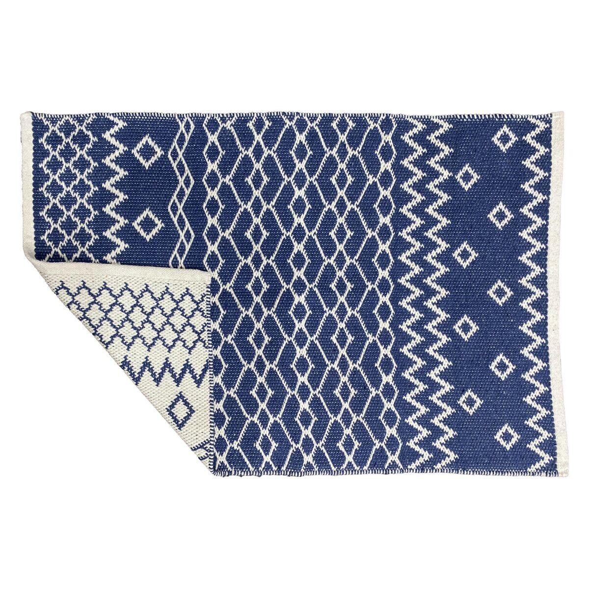 Tapete DKD Home Decor Azul Branco Árabe (120 x 180 x 1 cm)