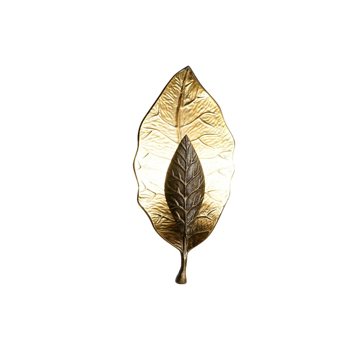 DKD Home Decor Wall Lamp 21 x 10 x 46 cm Aluminum Bronze 220 V 50 W Plant Leaf