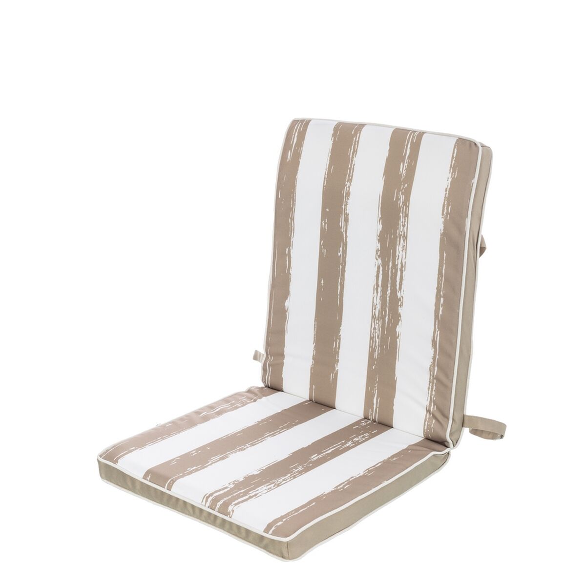 Striped chair cushion 90 x 40 x 4 cm Beige