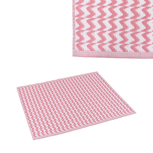 Outdoor Rug Naxos Pink White Polypropylene 90 x 150 cm