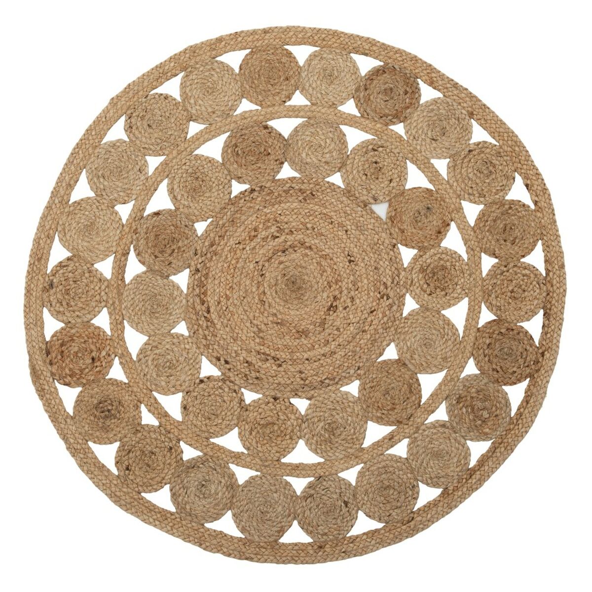 Rug 120 x 120 x 1 cm Natural Jute