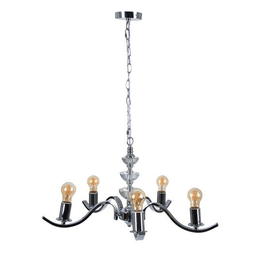 Ceiling Lamp 63.5 x 60.5 x 91 cm Glass Metal Silver