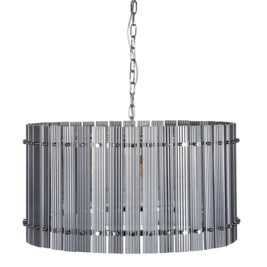 Ceiling Lamp 76 x 76 x 39 cm Glass Metal Silver