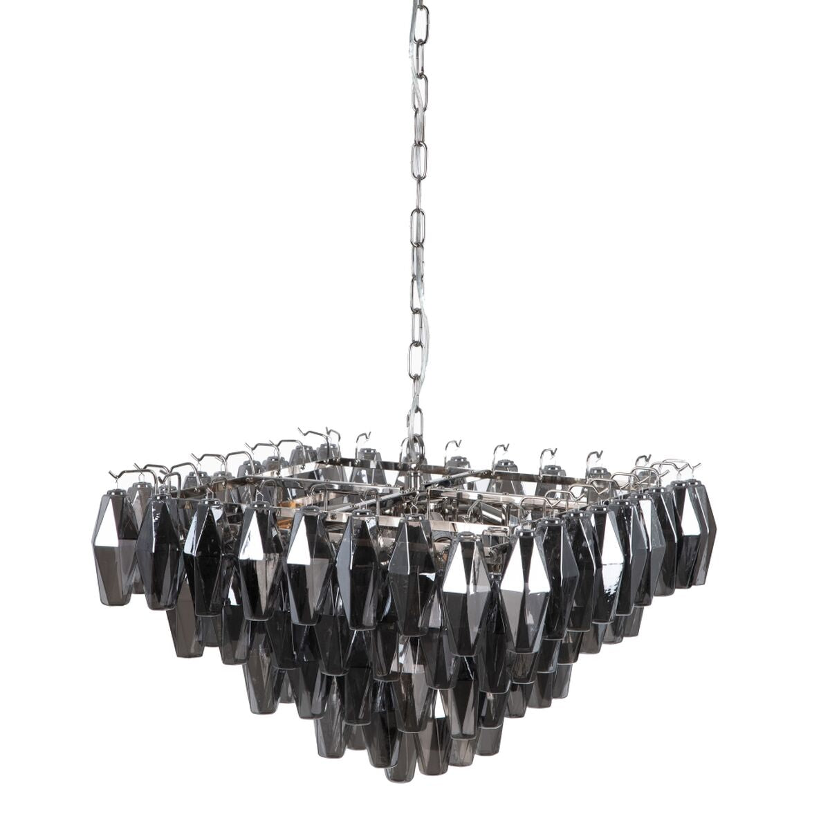 Ceiling Lamp 58 x 58 x 44 cm Glass Metal Silver