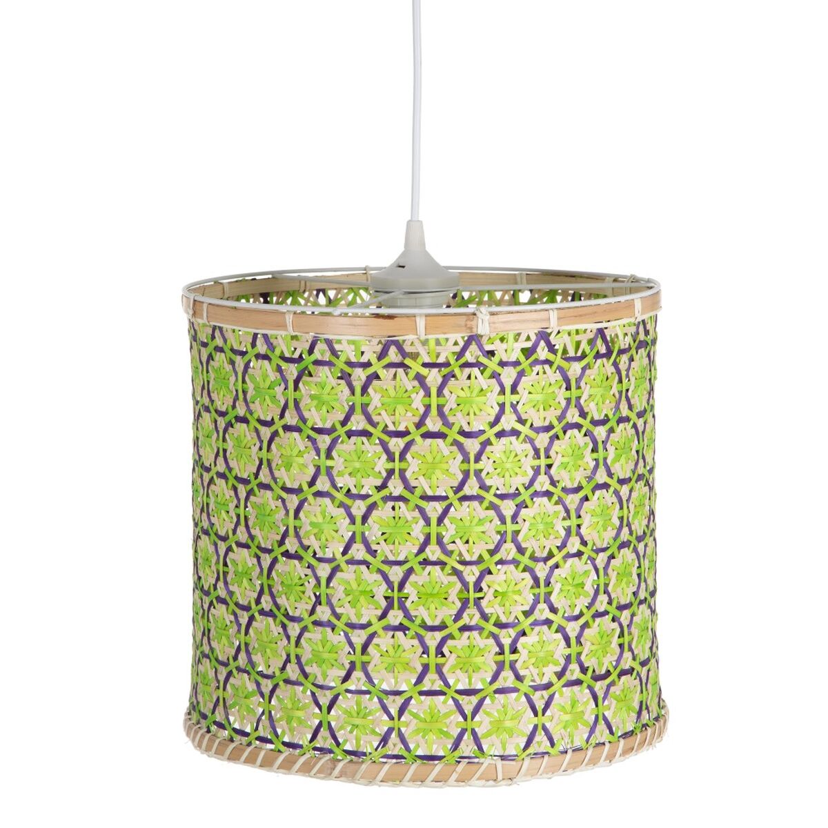 Ceiling Lamp 32 x 32 x 29 cm Natural Green Bamboo (3 Units)