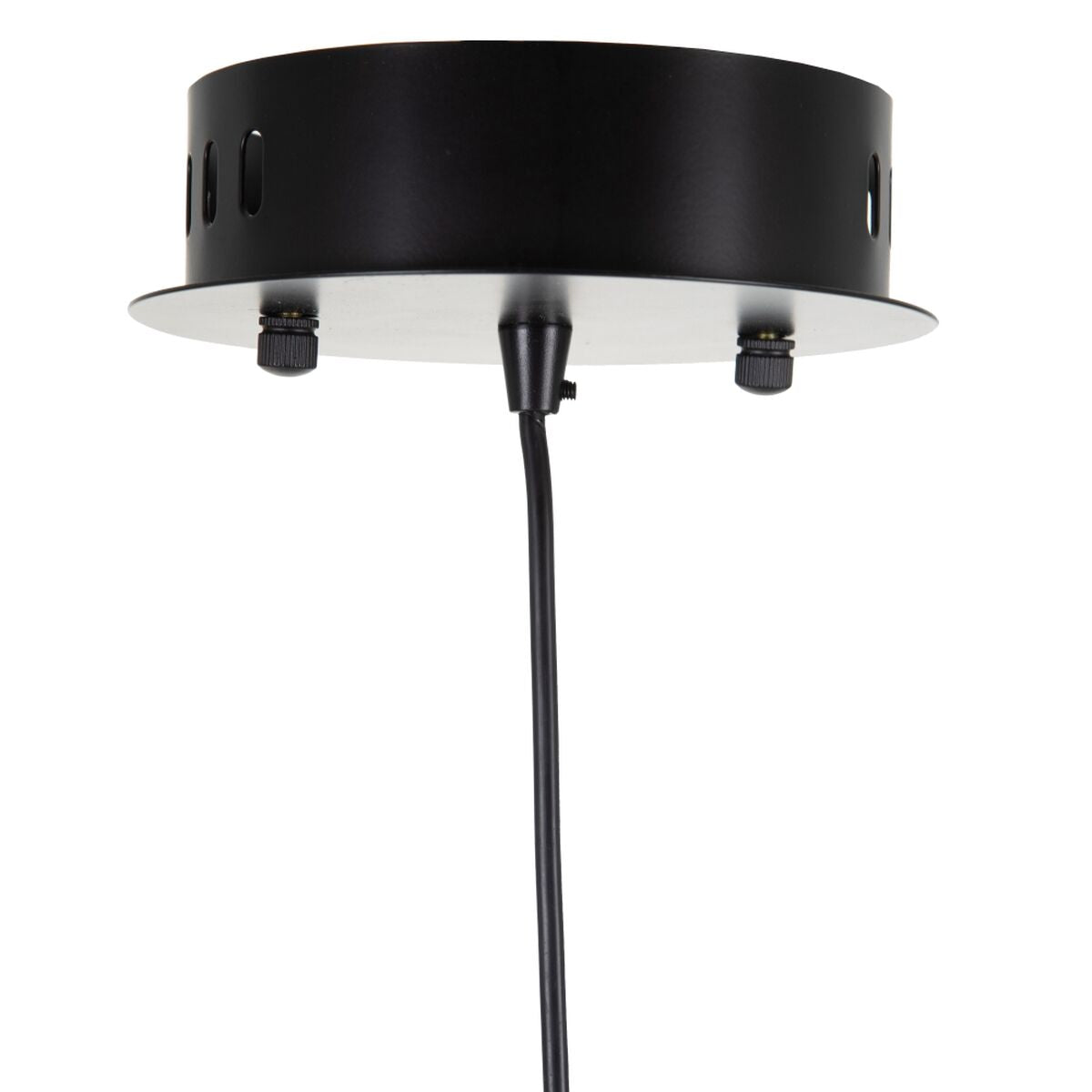 Ceiling Lamp Crystal Black Metal 15 x 15 x 37 cm