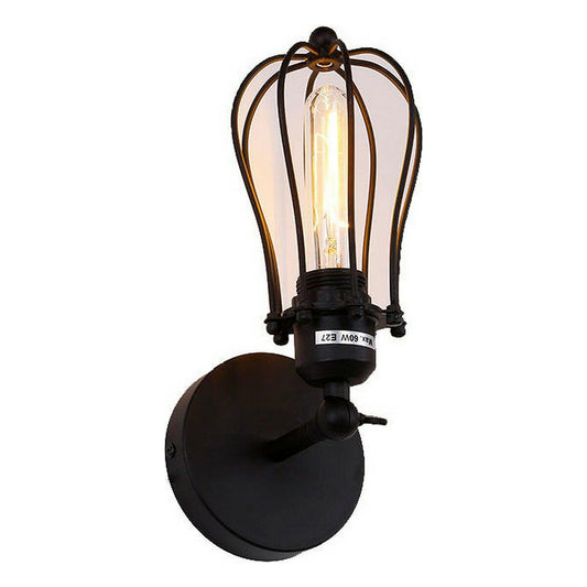 EDM Vintage Wall Light 11 x 16 x 32 cm Black Metal 220-240 V 60 W