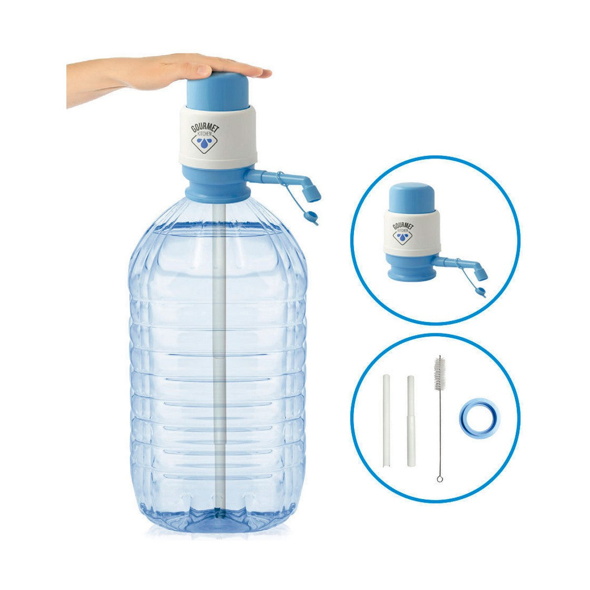 Dispensador de água de polipropileno azul