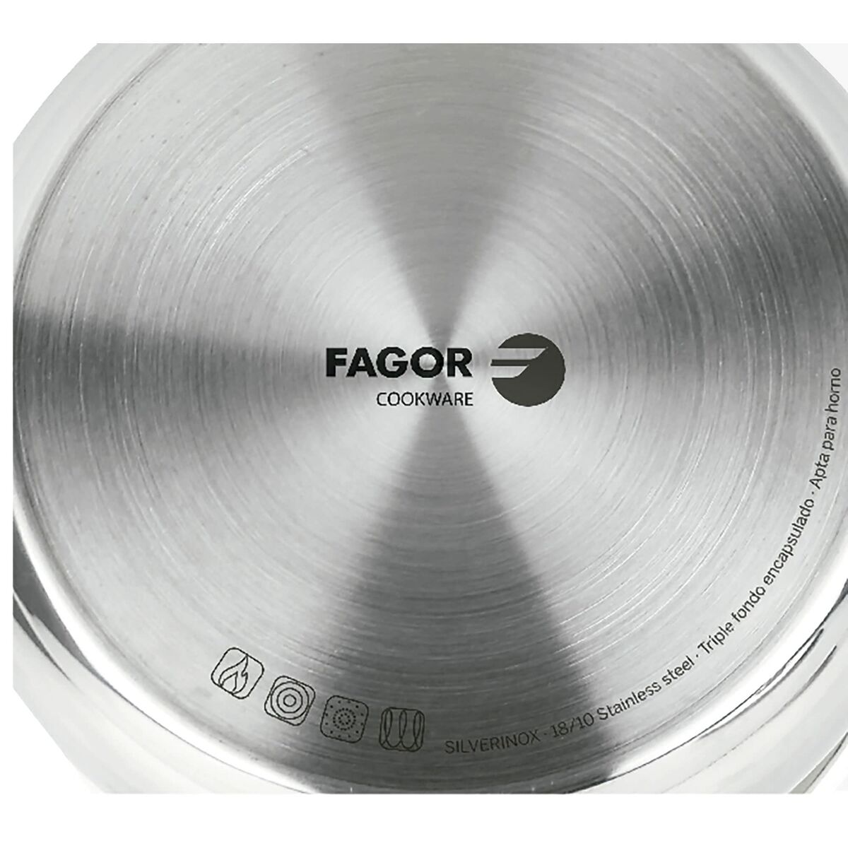 FAGOR Silverinox Saucepan Stainless Steel 18/10 Chrome (Ø 12 x 6.5 cm)