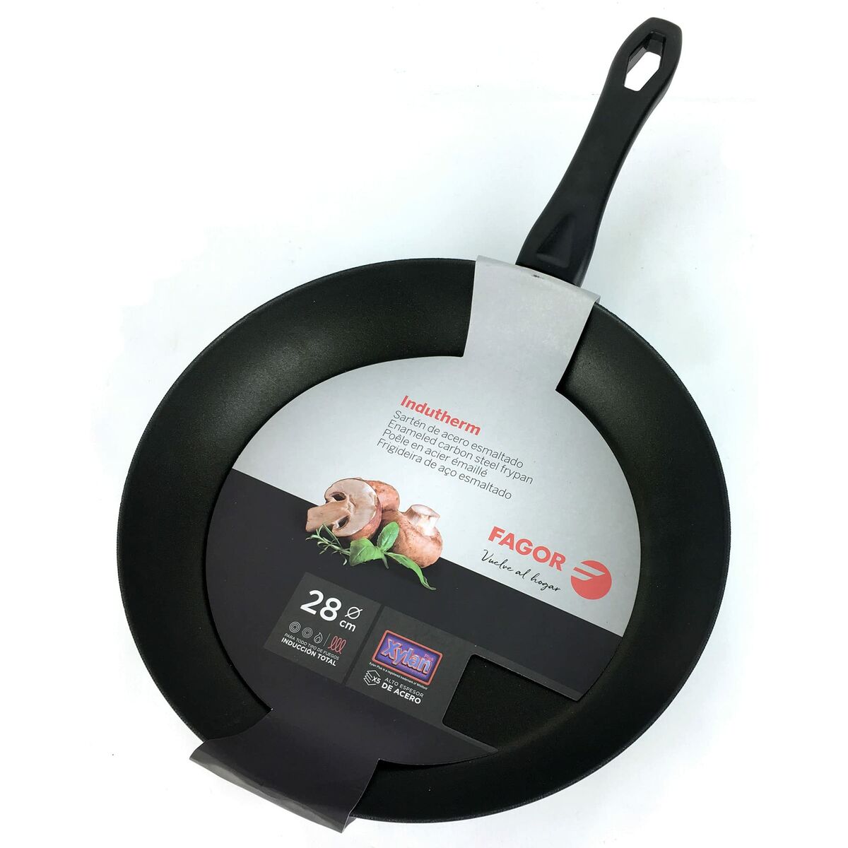 FAGOR Indutherm Black Enameled Steel Frying Pan (Ø 24 cm)