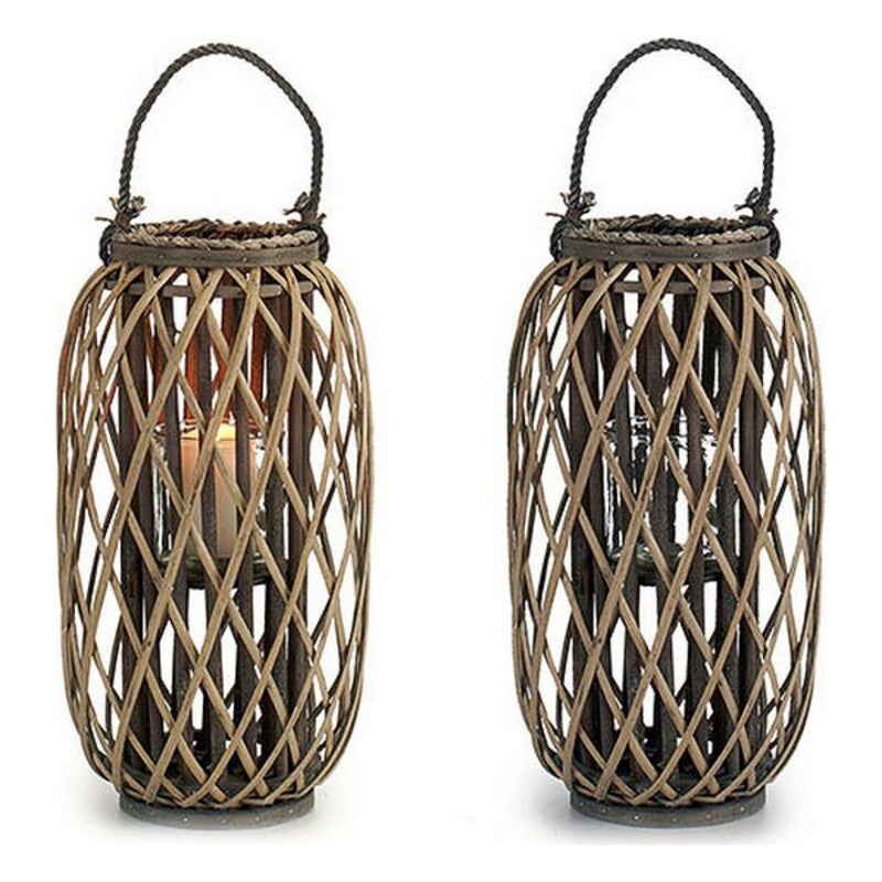 Natural Wicker Candle Holder