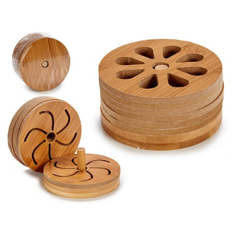 Coasters (6 Pieces) (9 x 9 x 0.5 cm) Bamboo