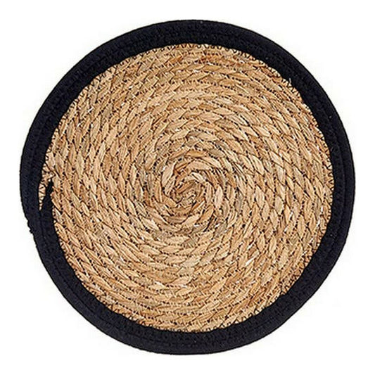 Brown Black natural fiber trivet (Ø 30 cm)