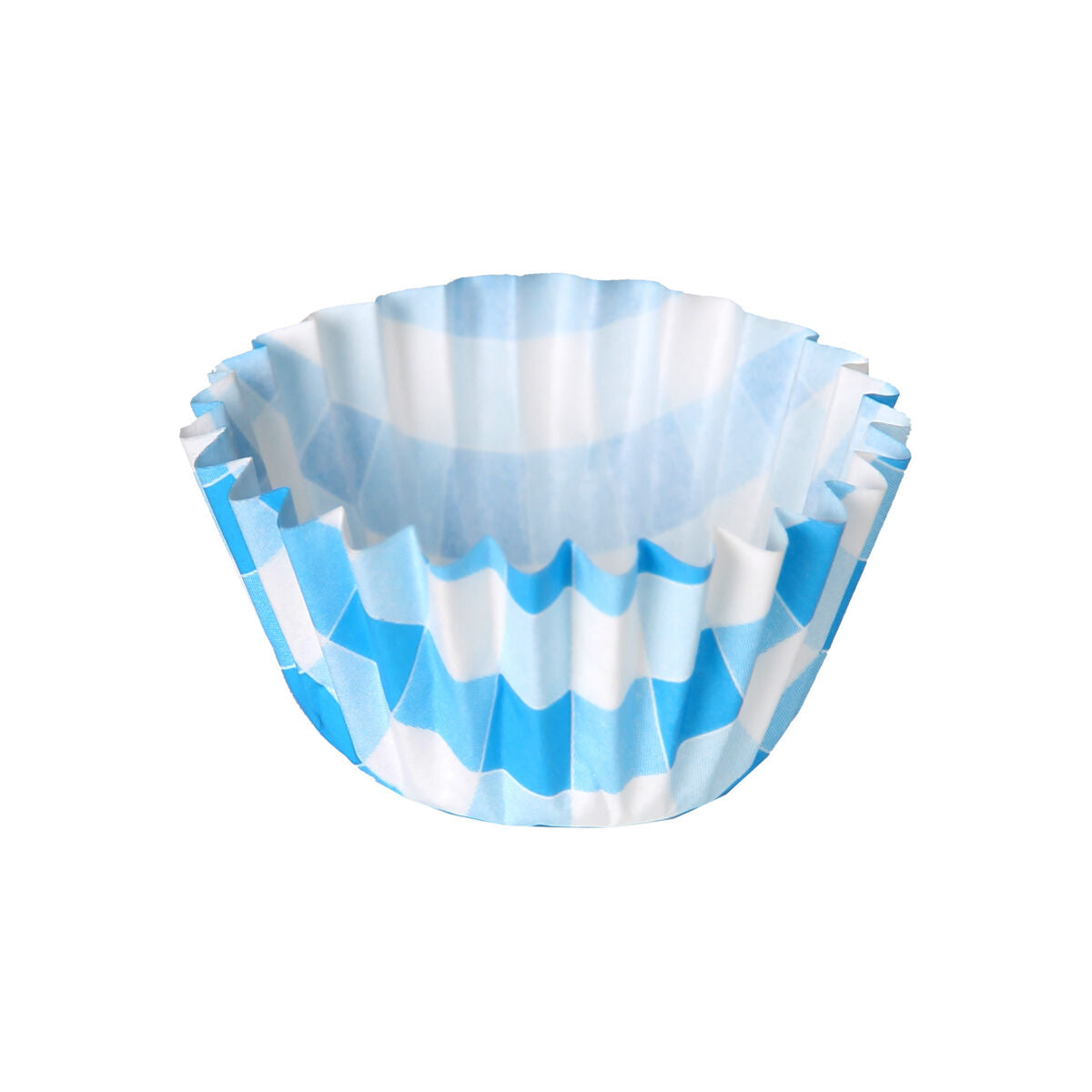 Disposable Blue Striped Algon Cupcake Liners 5 x 3.2 cm 30 units