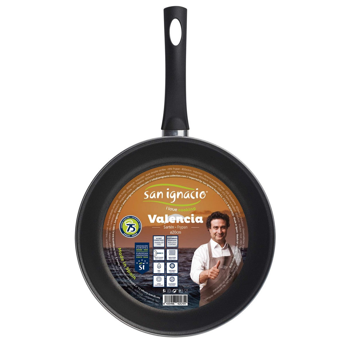 San Ignacio Valencia Orange Skillet Vitrified enameled steel (ø 20 x 4 cm)