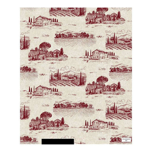 Things Home Trade Calanques Tablecloth 140cm x 25m Cotton and Polyester