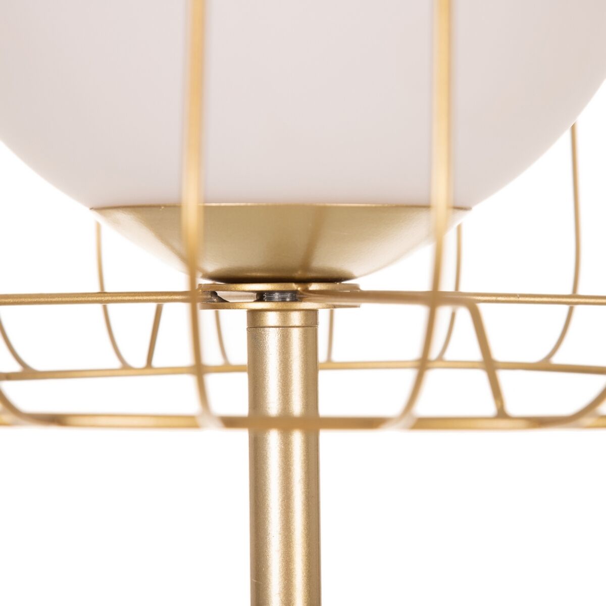 Floor Lamp 40 x 40 x 144 cm Gold Glass White Metal