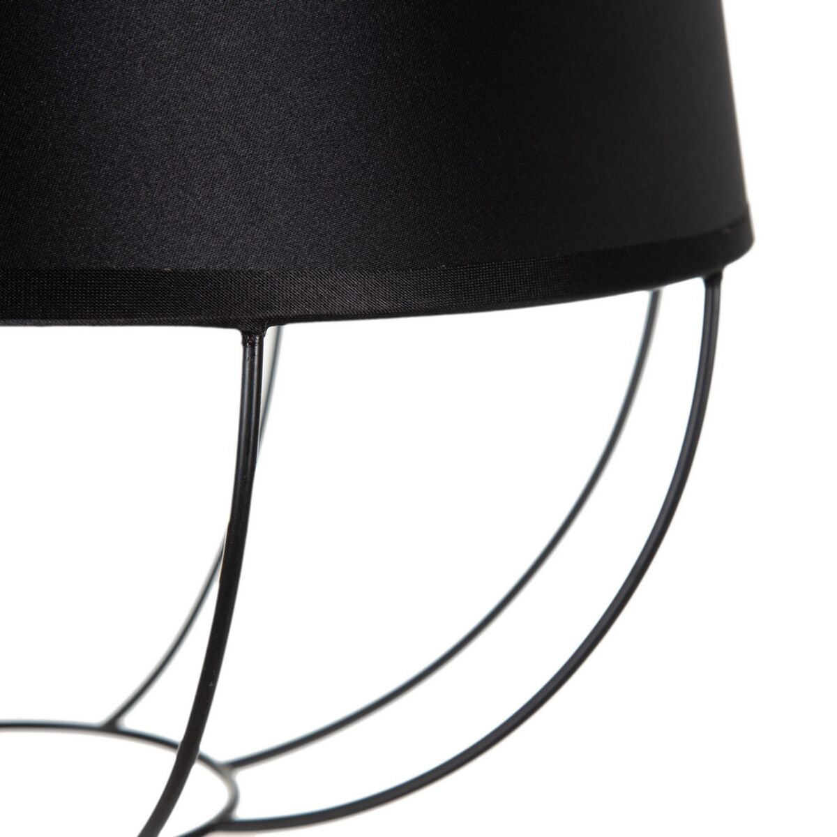 Ceiling Lamp Synthetic Fabric Black Gold Metal 30 x 30 x 41 cm