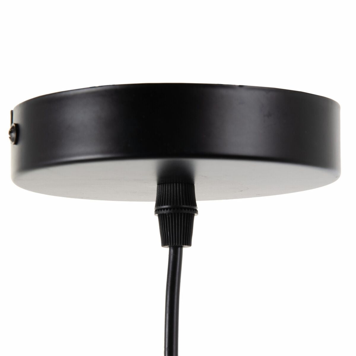 Ceiling Lamp Synthetic Fabric Black Metal