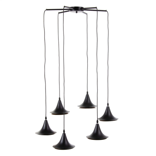 Ceiling Lamp 51.5 x 51.5 x 100 cm Black Gold Metal