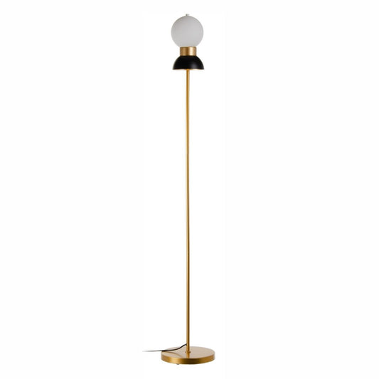 Floor Lamp 24.5 x 24.5 x 158 cm Black Glass White Metal