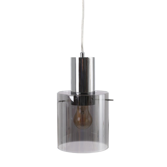 Ceiling Lamp 13 x 13 x 120 cm Glass Metal Silver