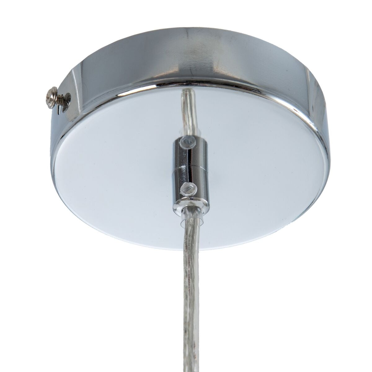 Silver Metal Glass Ceiling Lamp 20 x 20 x 120 cm