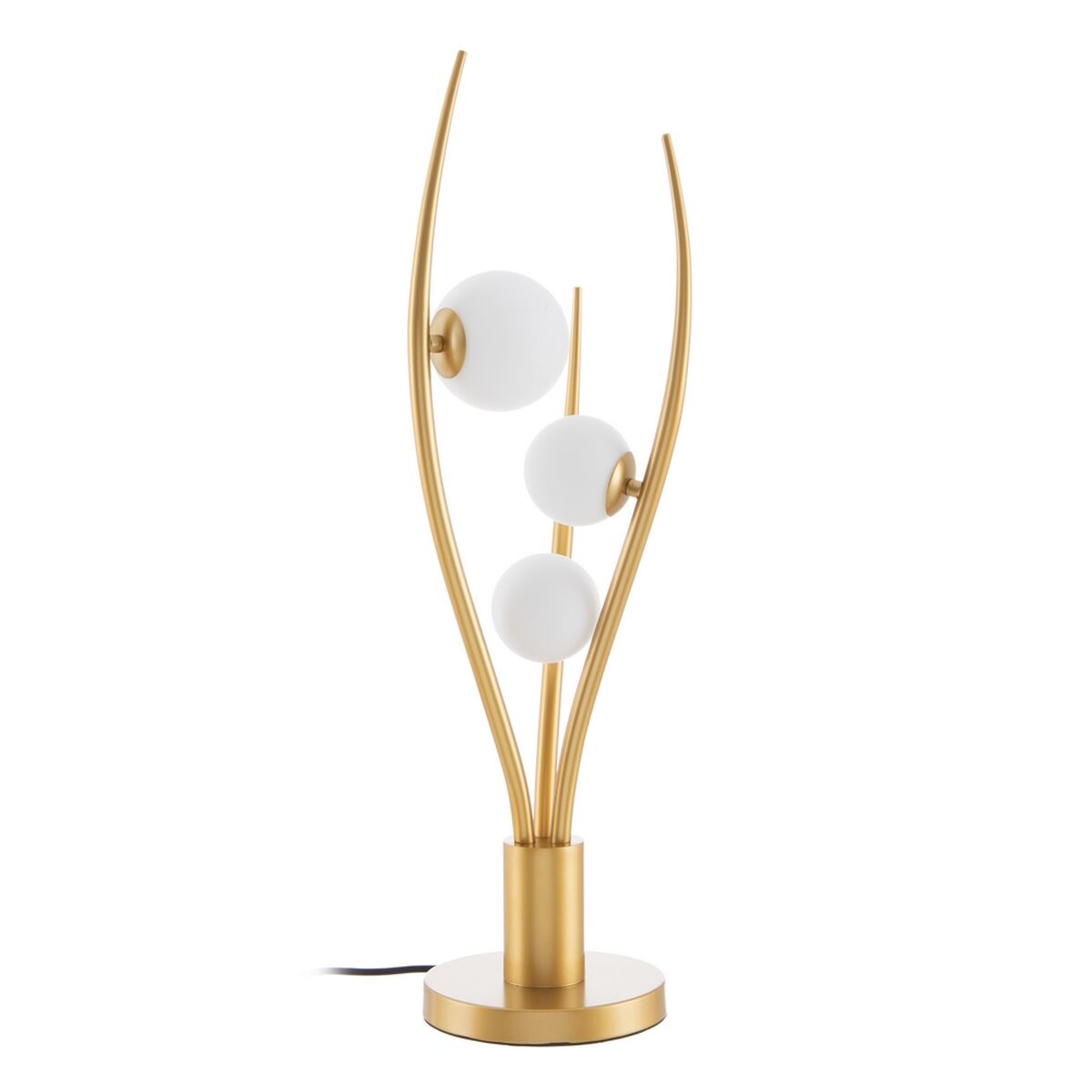 LED Table Lamp Crystal Gold Metal 22 x 22 x 70 cm