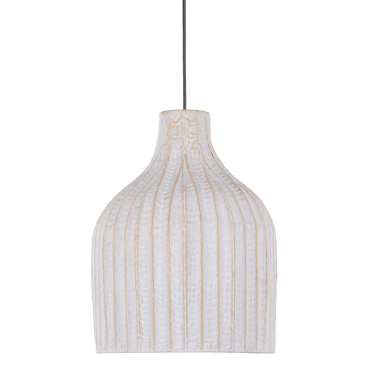 Ceiling Lamp 28.5 x 28.5 x 38 cm White Metal