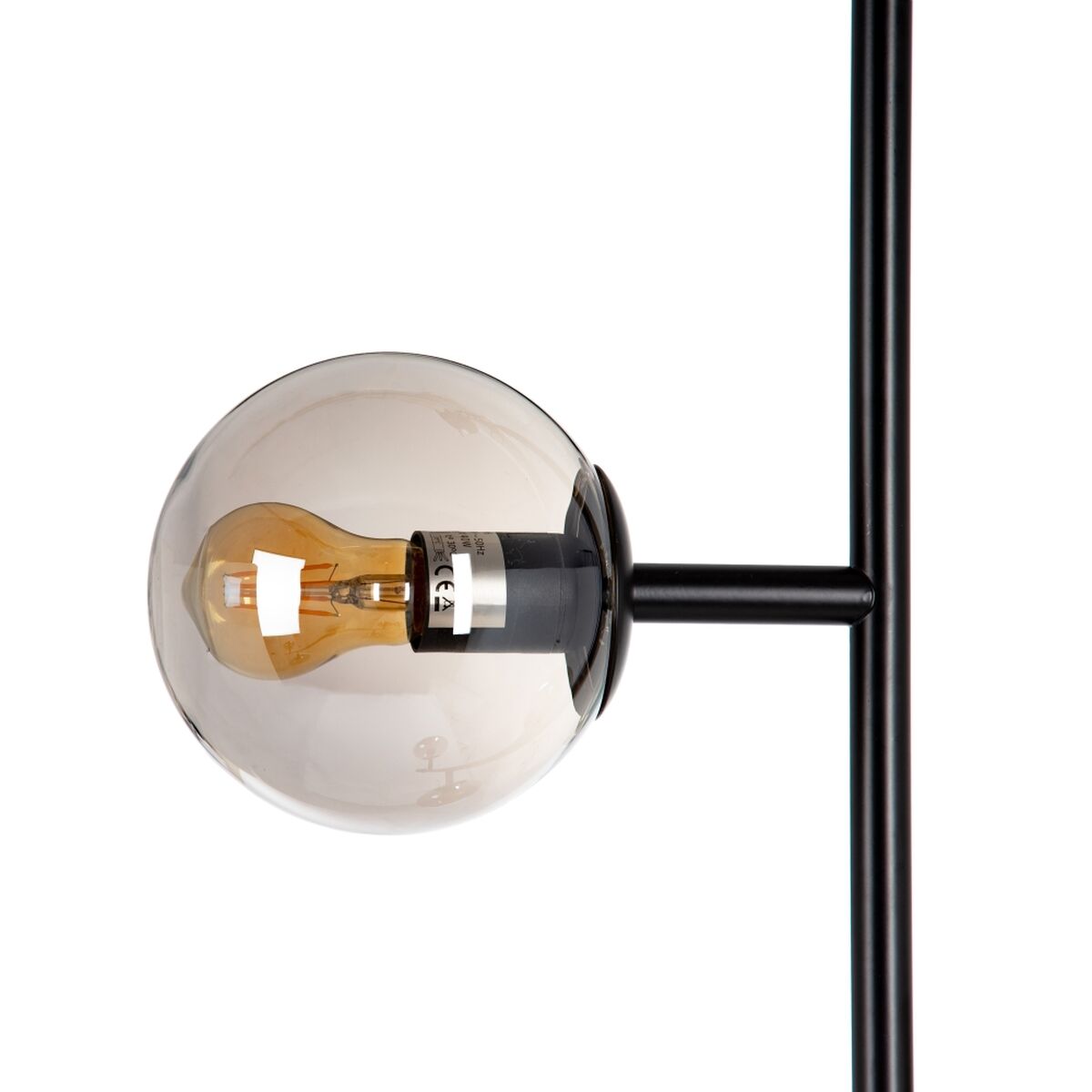 Ceiling Lamp 40 x 40 x 234 cm Glass Black Metal Modern