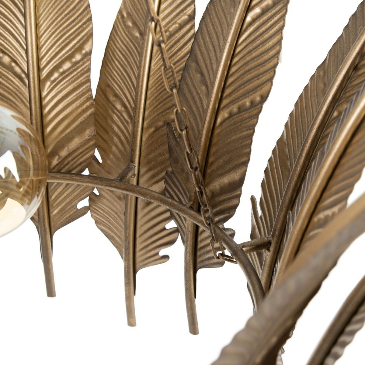 Ceiling Lamp 55 x 55 x 60 cm Leaves Gold Metal