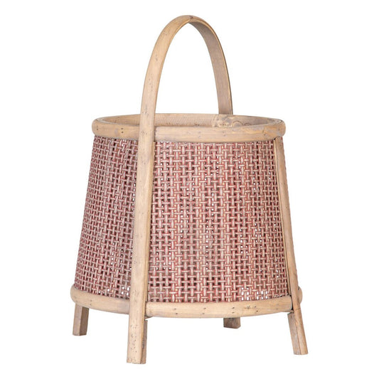 Lantern Candle Holder Brown Natural fiber 33 x 33 x 44 cm