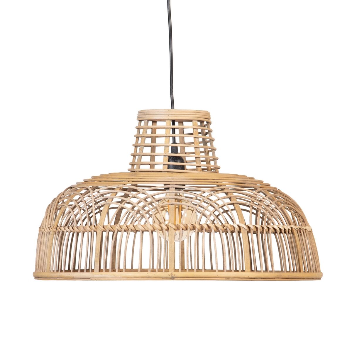 Ceiling Lamp 51.5 x 51.5 x 30 cm Natural Rattan (2 Units)