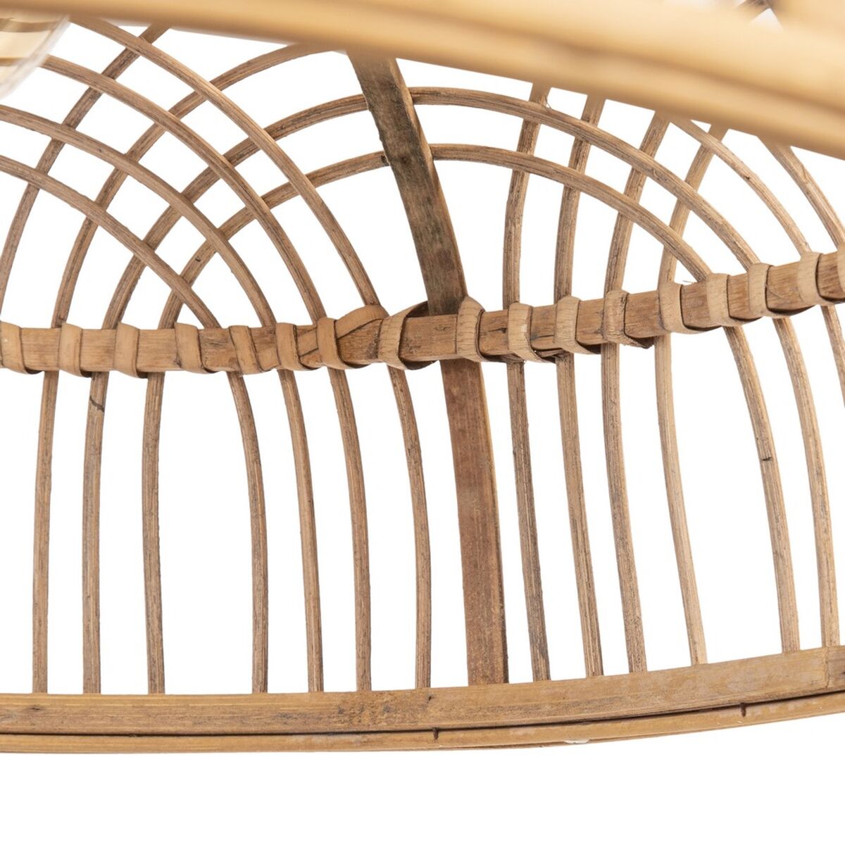 Ceiling Lamp 51.5 x 51.5 x 30 cm Natural Rattan (2 Units)